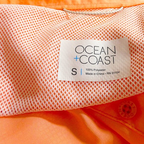 Ocean Coast Blouse Size S Coral Top Moisture Wicking UV Protection Fishing NWT - Picture 6 of 10
